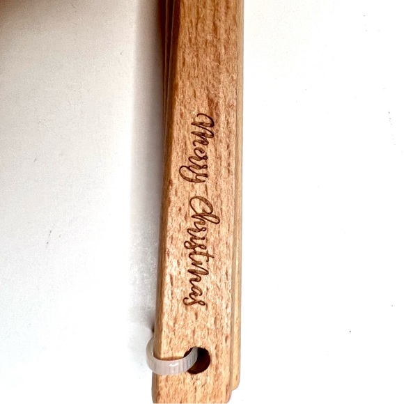 2 Gingerbread Men Cookies Silicone Spatulas Merry Christmas Etched on Handles - Picture 6 of 7